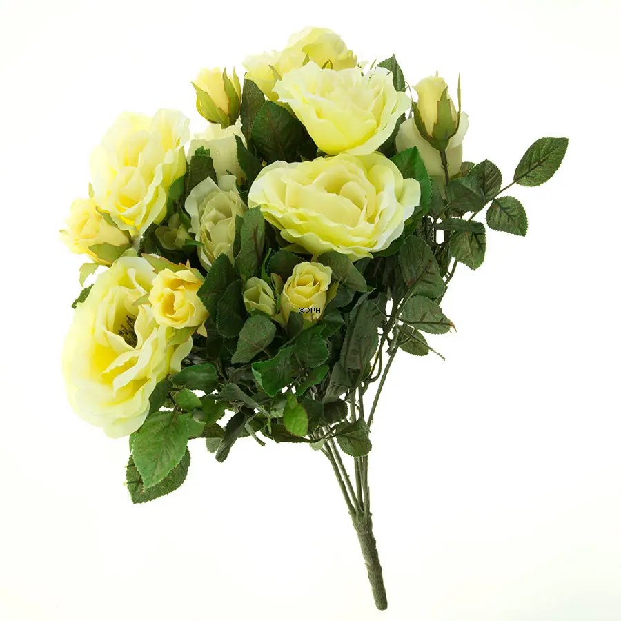 Artificial rose bush, large, yellow No. 5604 Alt. S188002 DPH Trading