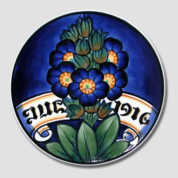 1916 Christmas Decor 1916 Christmas plate Aluminia Small Year 1916 No. axl1916 Alt