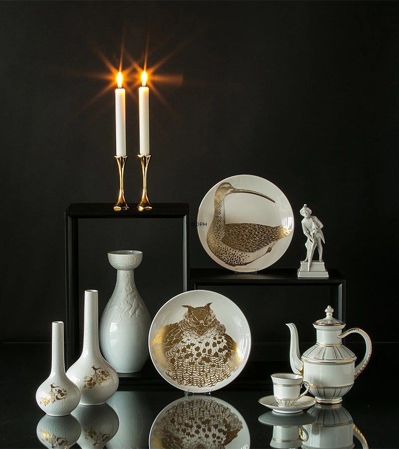 Vase Rosenthal StudioLinie, white with gold No. dg3245 DPH Trading