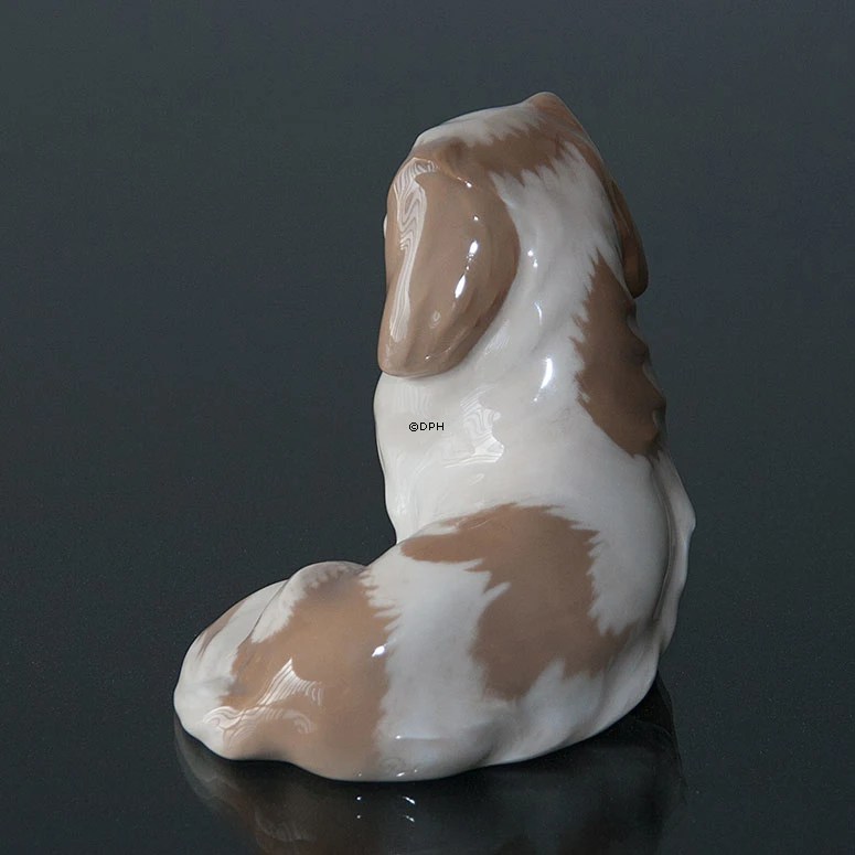 Pekinese dog sitting down, Royal Copenhagen dog figurine
