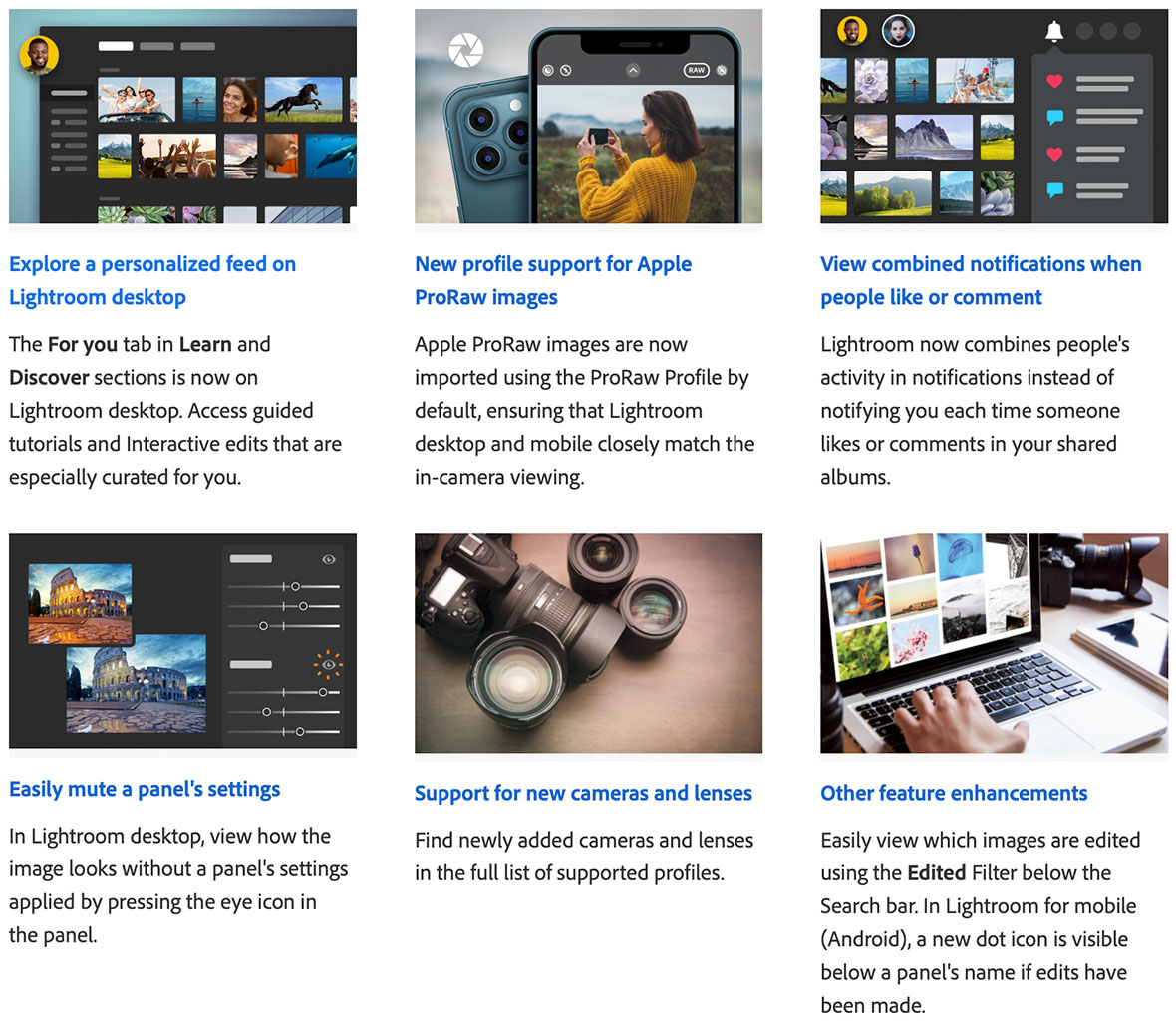 Adobe releases Lightroom updates offering new features and improved