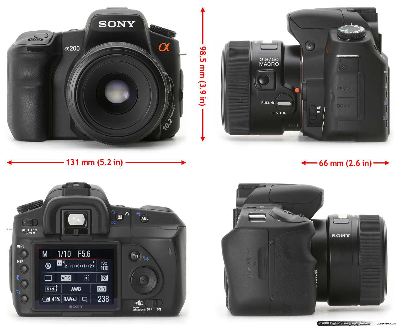 Sony Alpha DSLRA200 Review Digital Photography Review