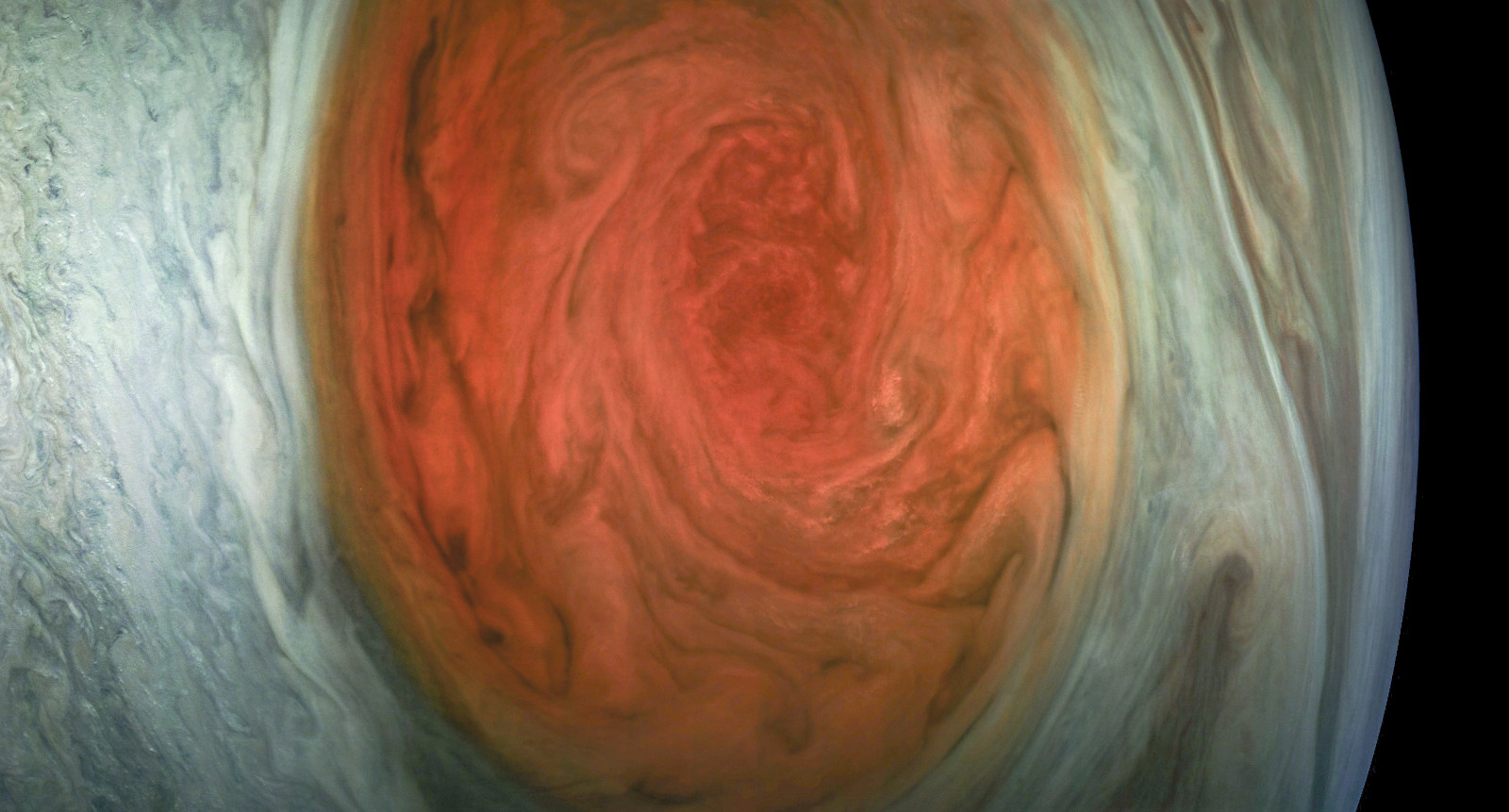 NASA releases incredible closeups of Jupiter's 'Great Red Spot