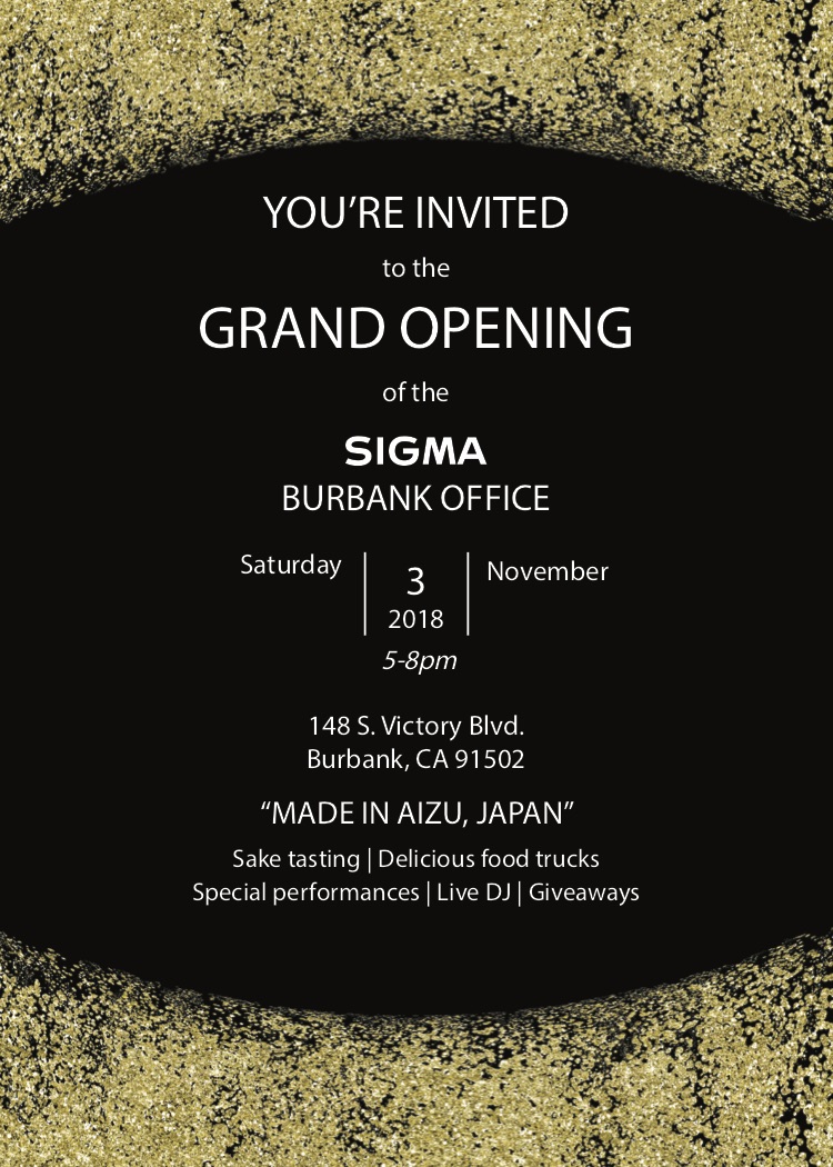 Sigma opening new facility in Burbank, California showing its