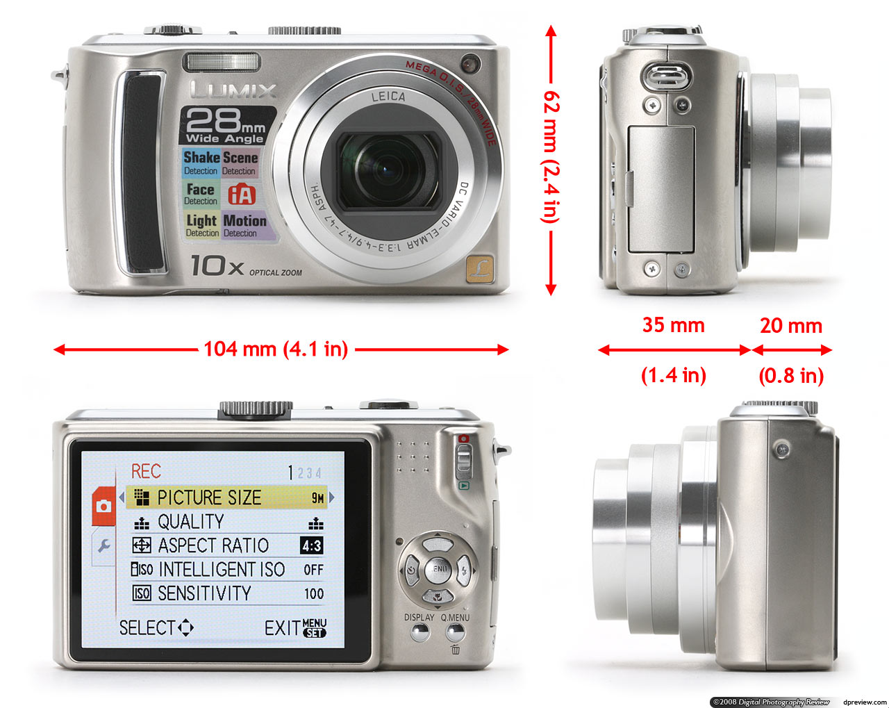 Panasonic Lumix DMCTZ5 Concise Review Digital Photography Review