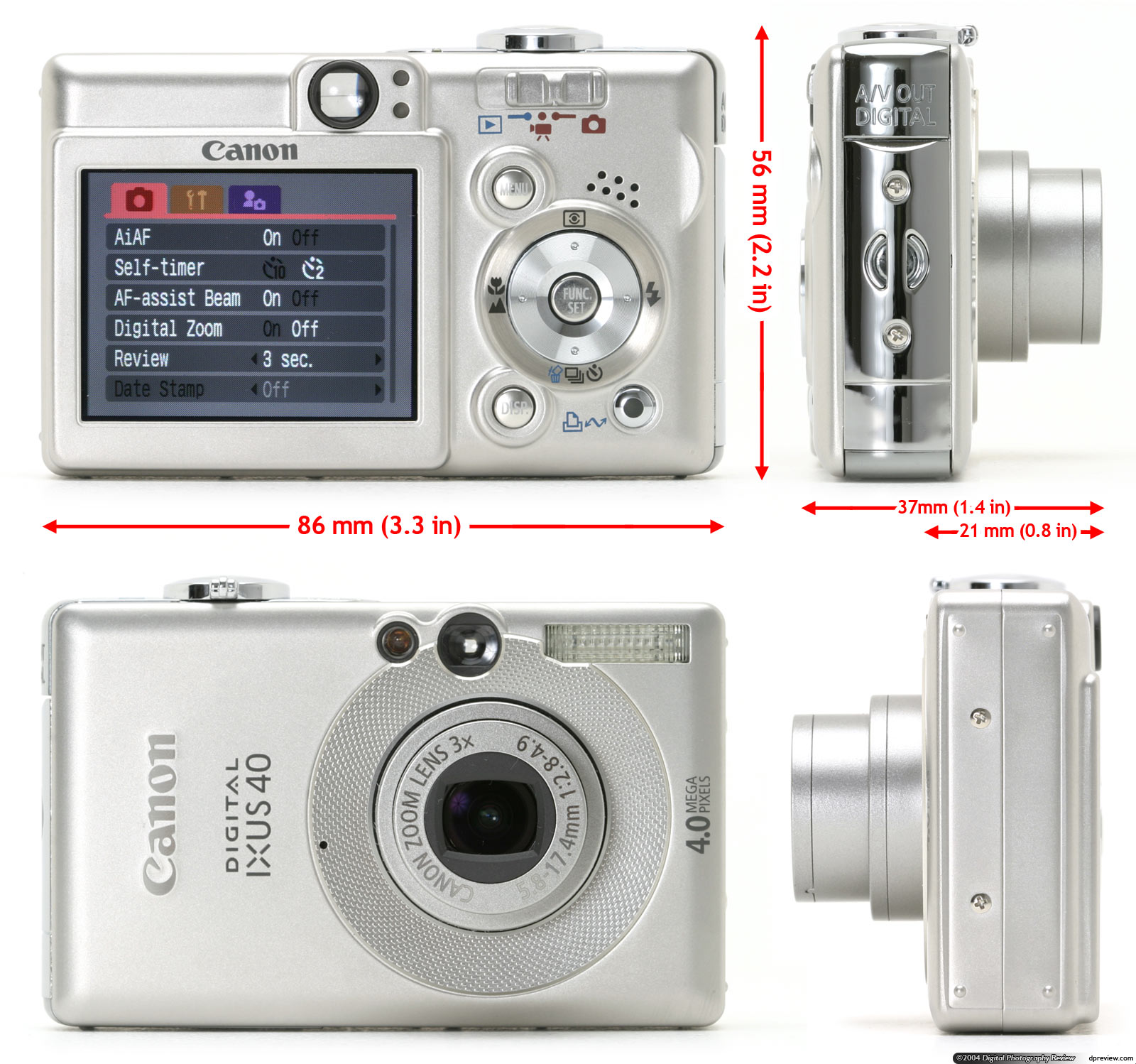 Canon PowerShot SD300 Digital ELPH/Digital IXUS 40 Review: Digital