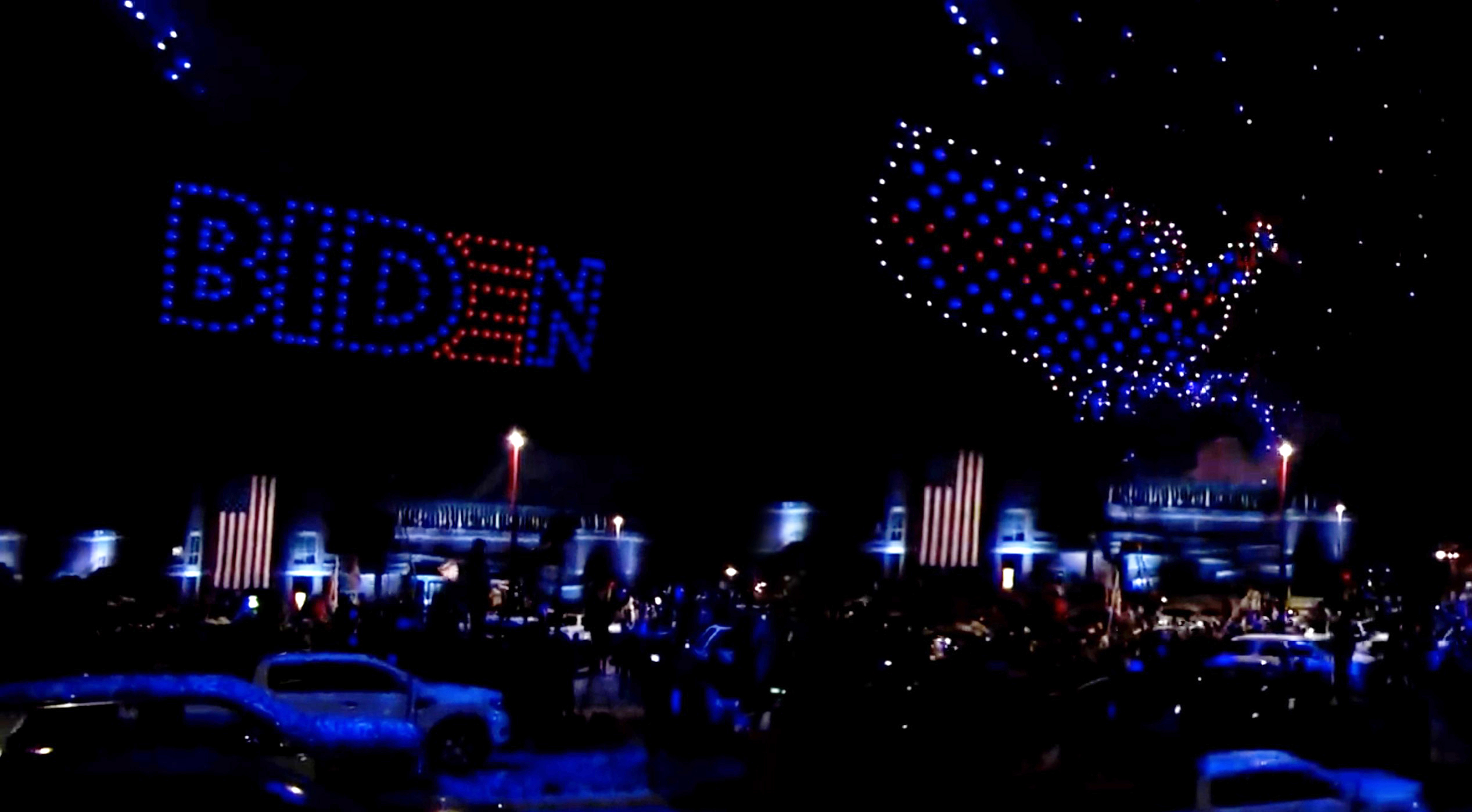 How Joe Biden's drone light show came together — and what it could mean