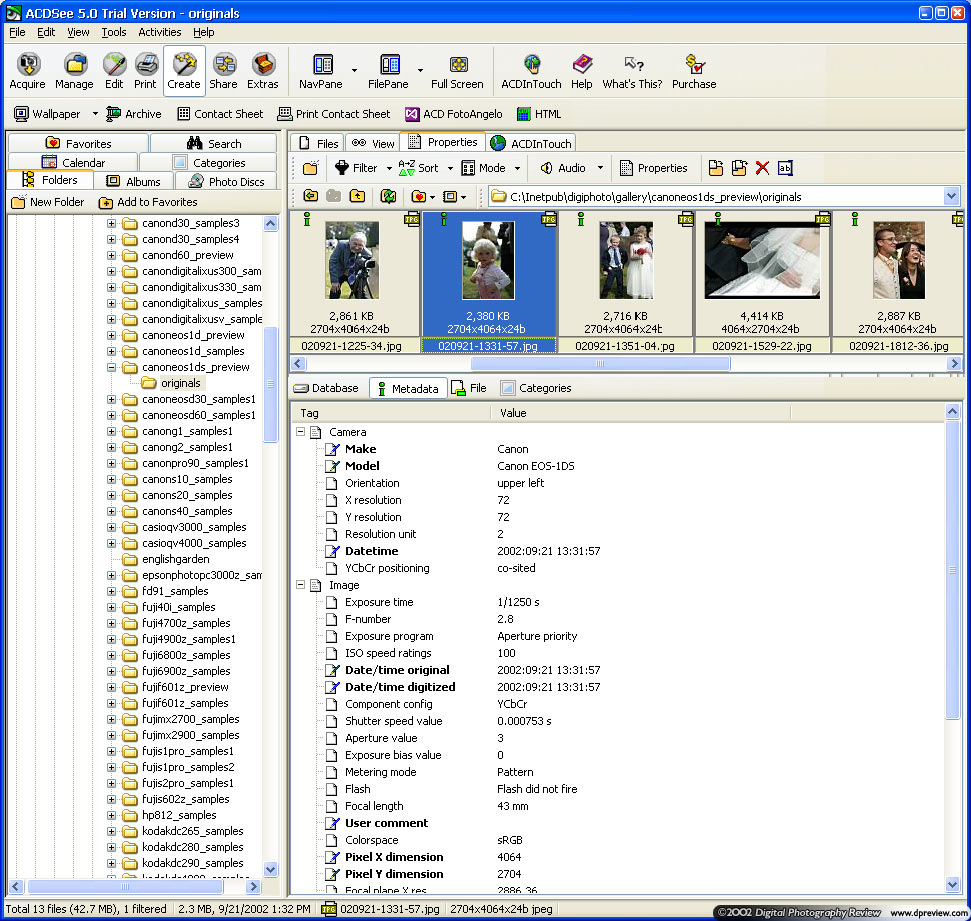 ACDSee 5.0 available for download Digital Photography Review