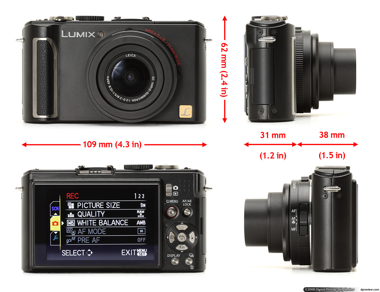 Panasonic Lumix DMCLX3 Review Digital Photography Review