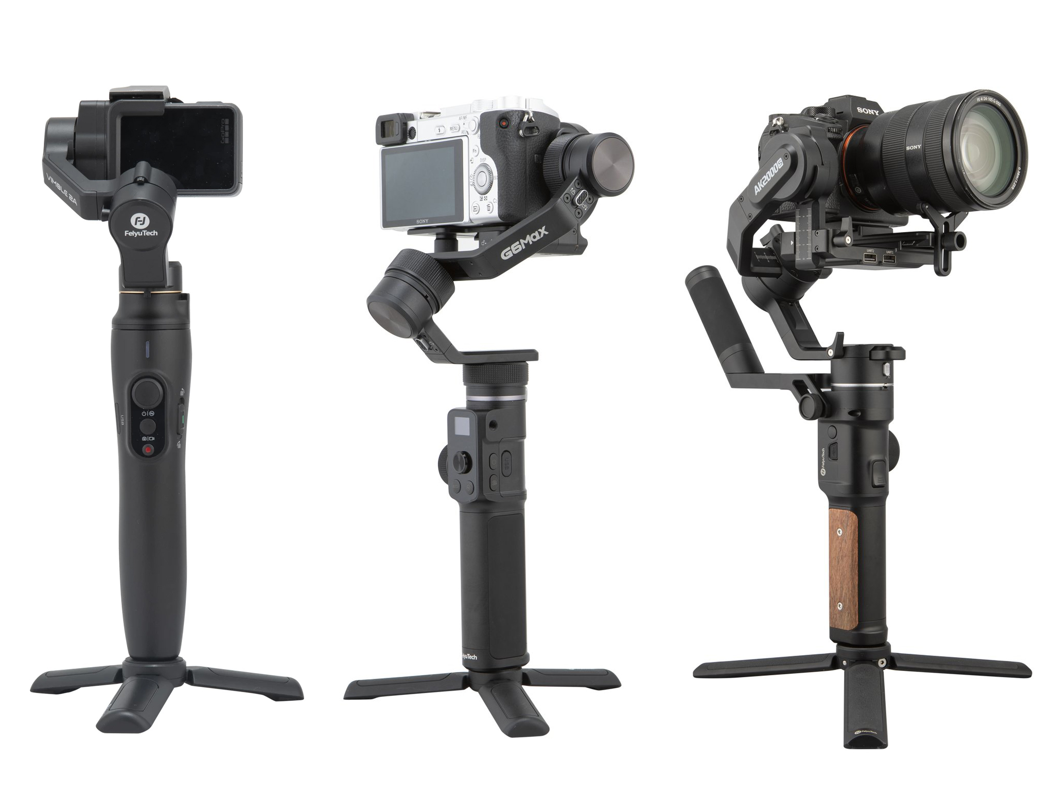 FeiyuTech announces four new gimbals for mirrorless cameras, phones and