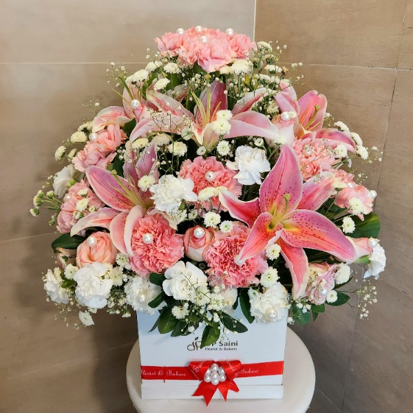 Mix Flowers in Box DP Saini Florist