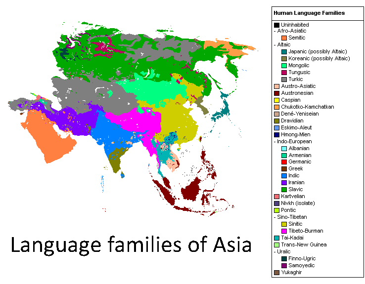 Language Map Of Asia Languages of Asia Dragoman Transcreation