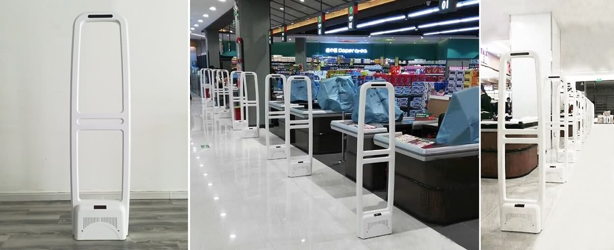 58Khz Dual EAS system,eas security gates with free AM Hard tags