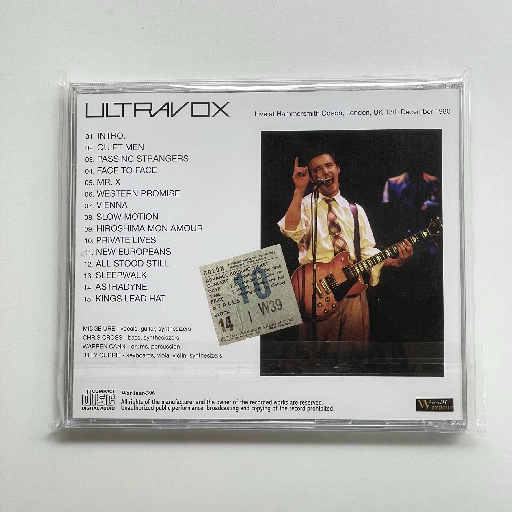 ULTRAVOX HAMMERSMITH ODEON 1980 (1CD) DRAGONFLY
