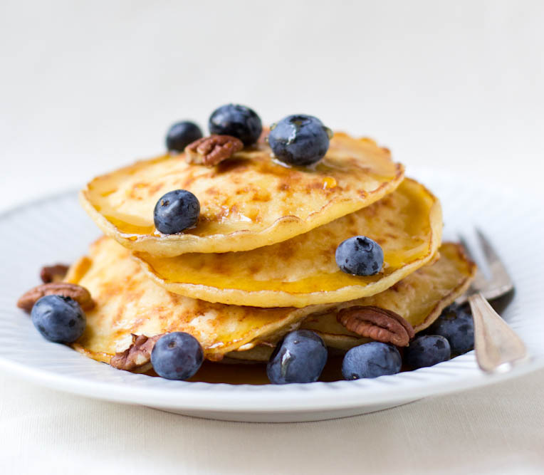 Cottage Cheese Pancakes dramatic pancake