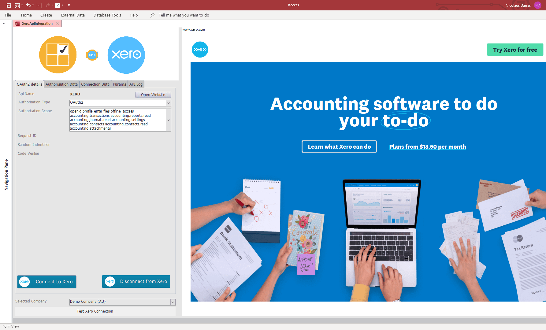 Xero Integration Drape and Blind Software