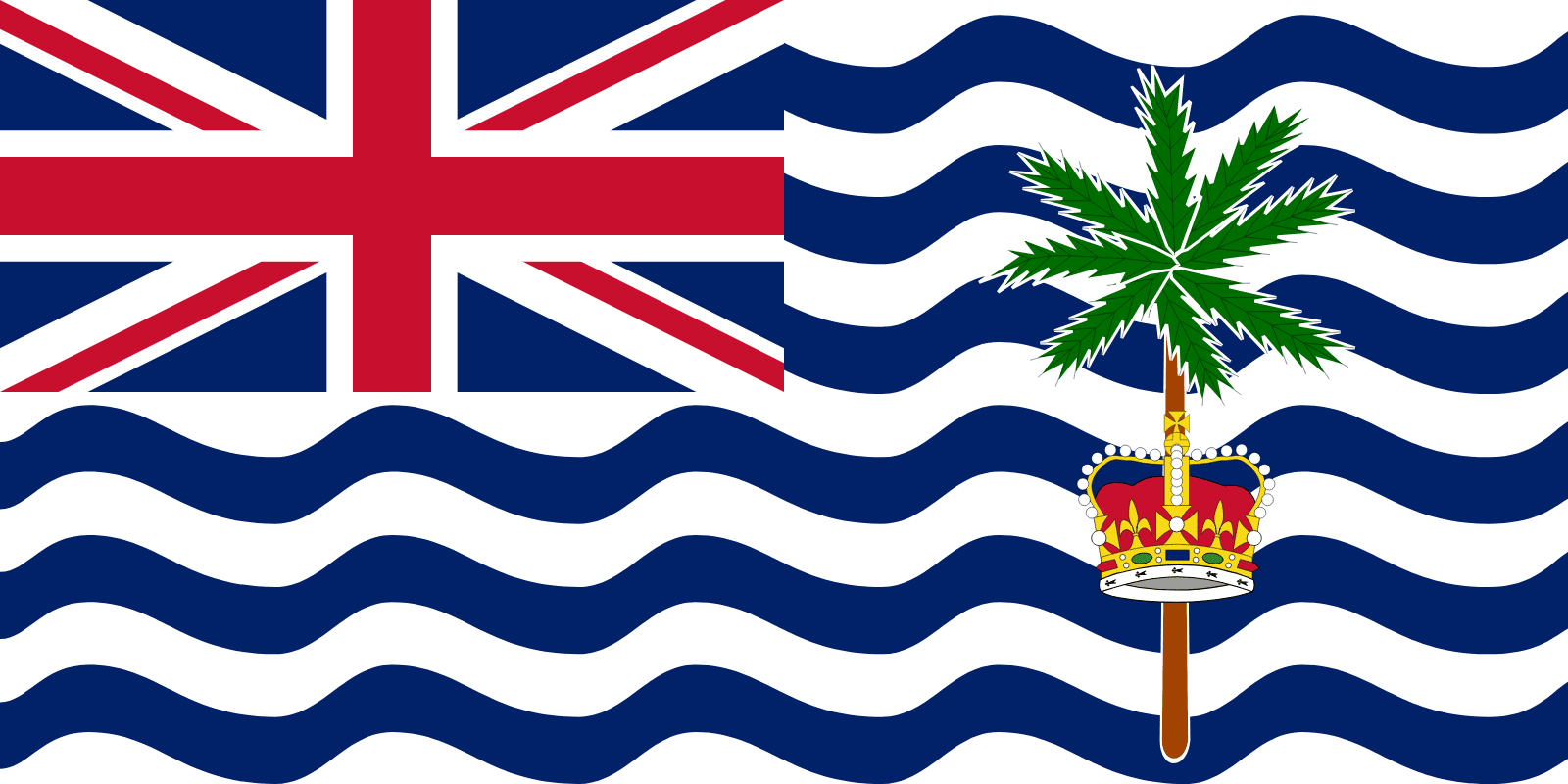 Drapeau du Territoire britannique de l'océan Indien Drapeauxdespays.fr