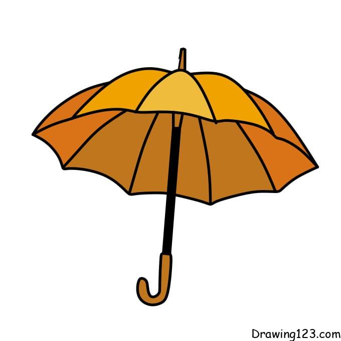 Discover 142+ umbrella drawing easy best seven.edu.vn