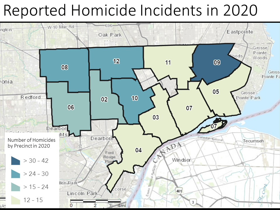 Certain Detroit Crime Incidents Decrease in 2020 Drawing Detroit