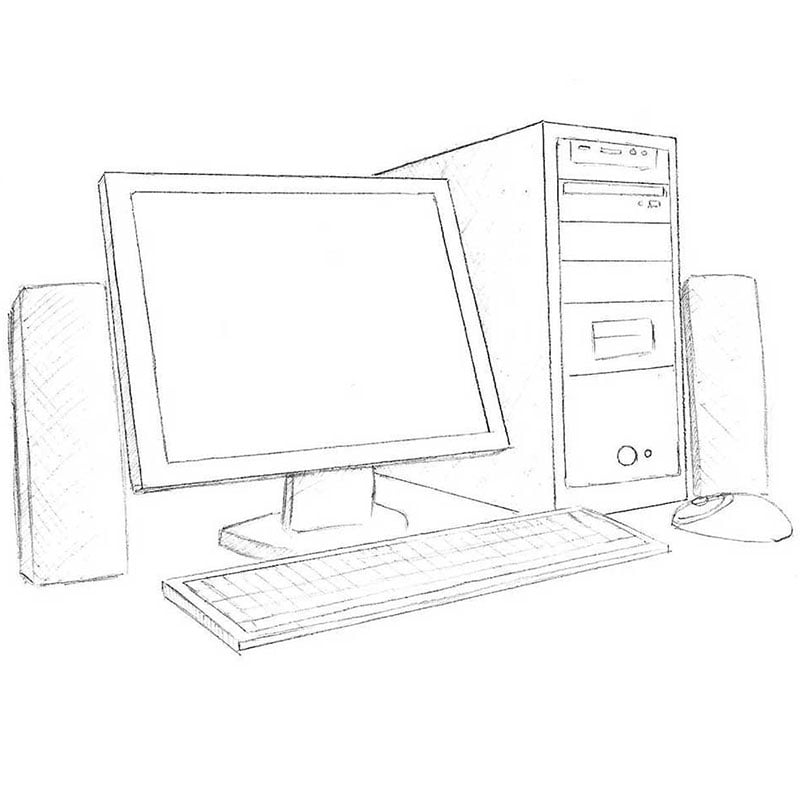 How To Draw A Computer