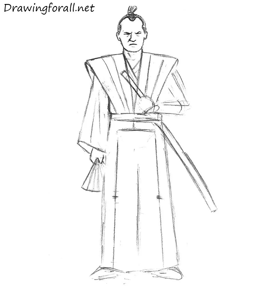 how to draw a samurai for beginners
