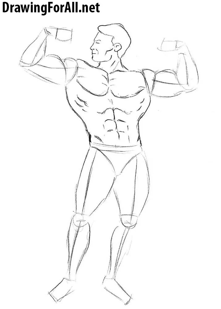 How to Draw a Bodybuilder for Beginners