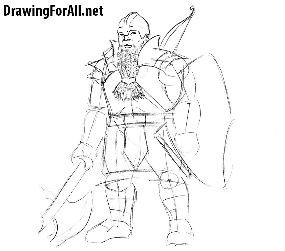 How to Draw a Dwarf Warrior How to Draw a Dwarf Warrior