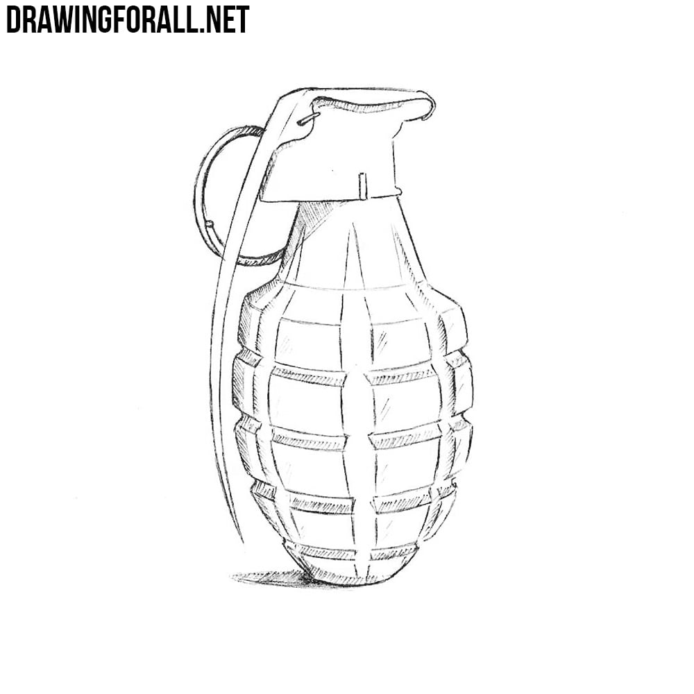 Drawing For All — How to Draw a Grenade