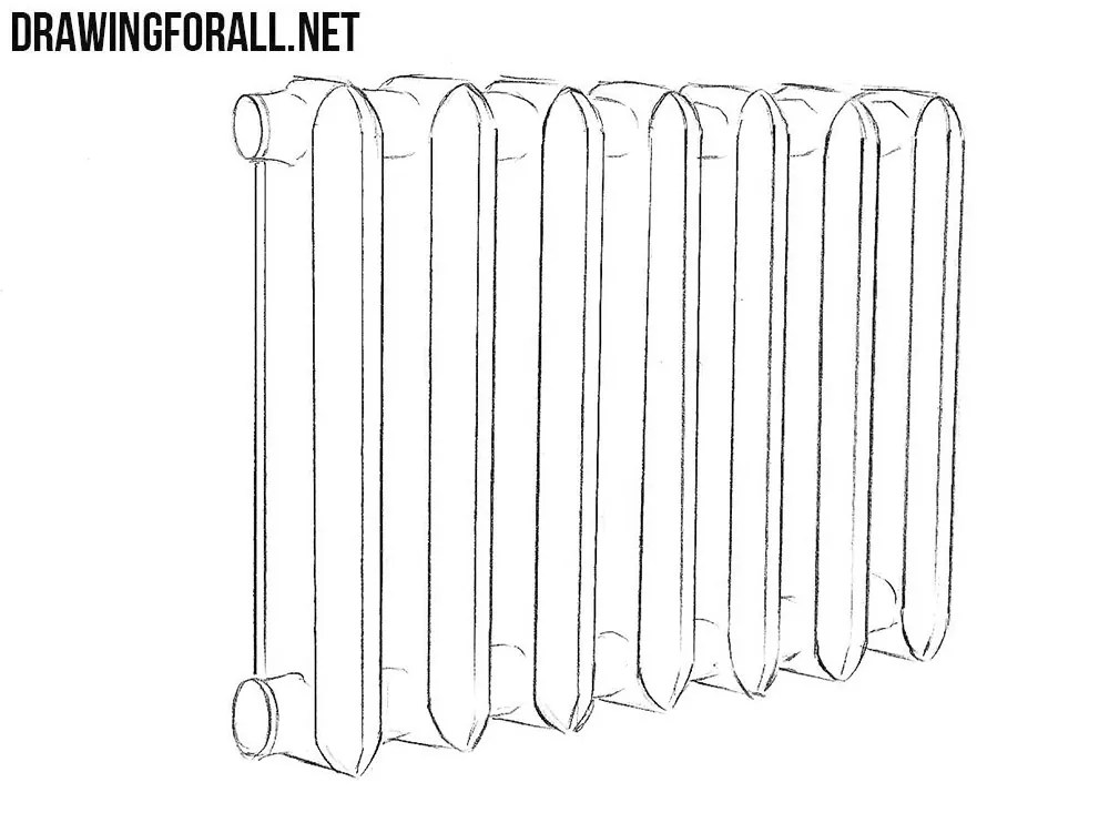 How to Draw a Heating Radiator