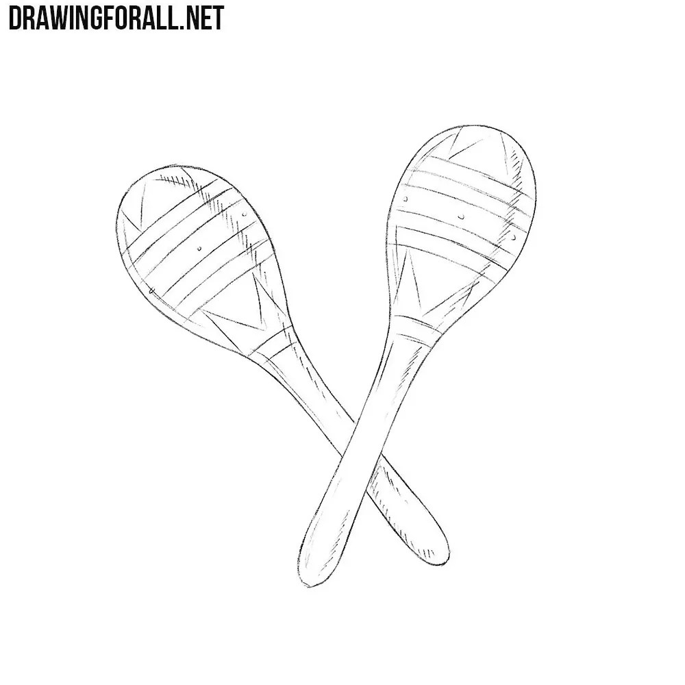 Drawing For All — How to Draw a Maracas