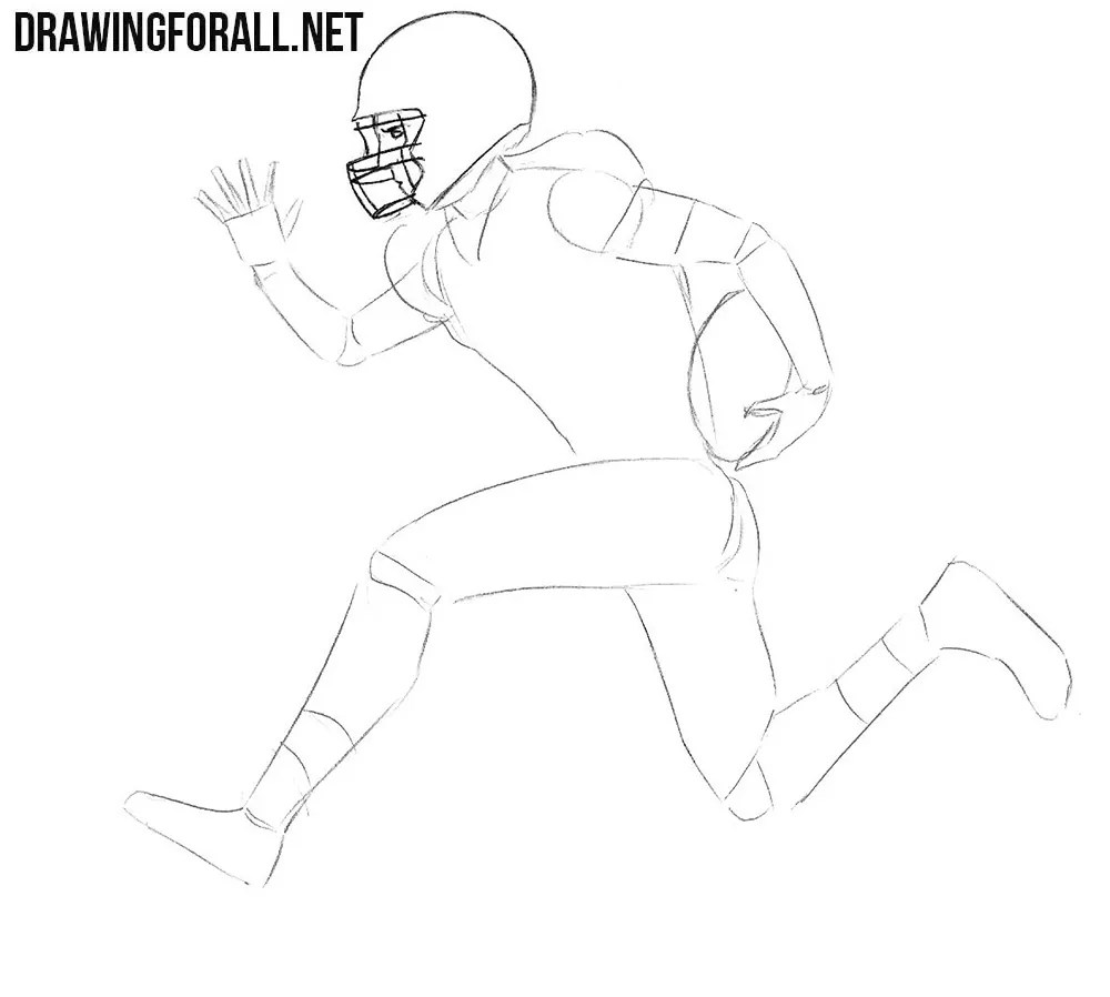 How to Draw an American Football Player
