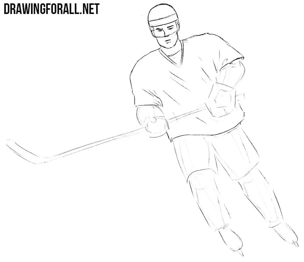 How to Draw a Hockey Player