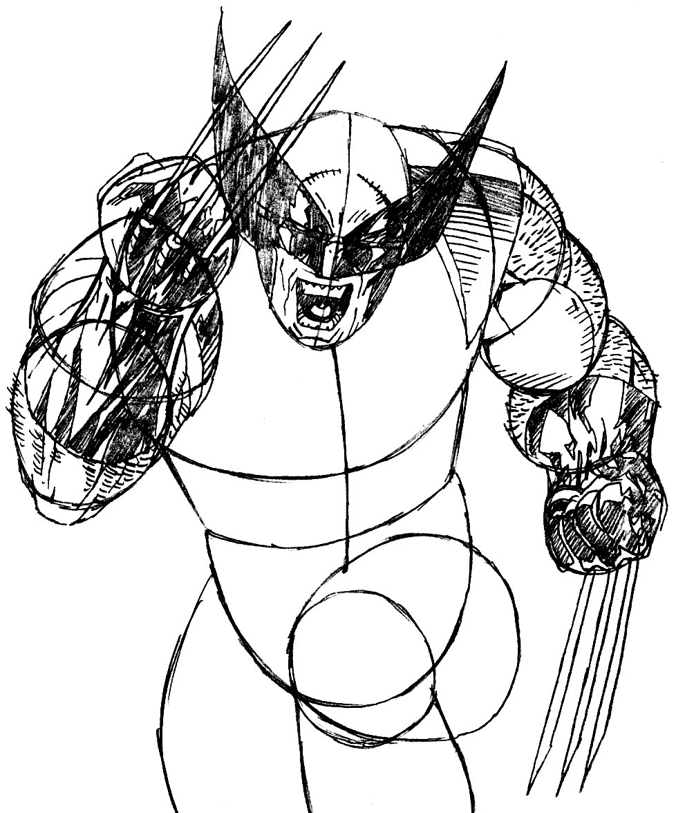 How to Draw Wolverine from Marvel's XMen Superhero Team Drawing Tutorial How to Draw Step by