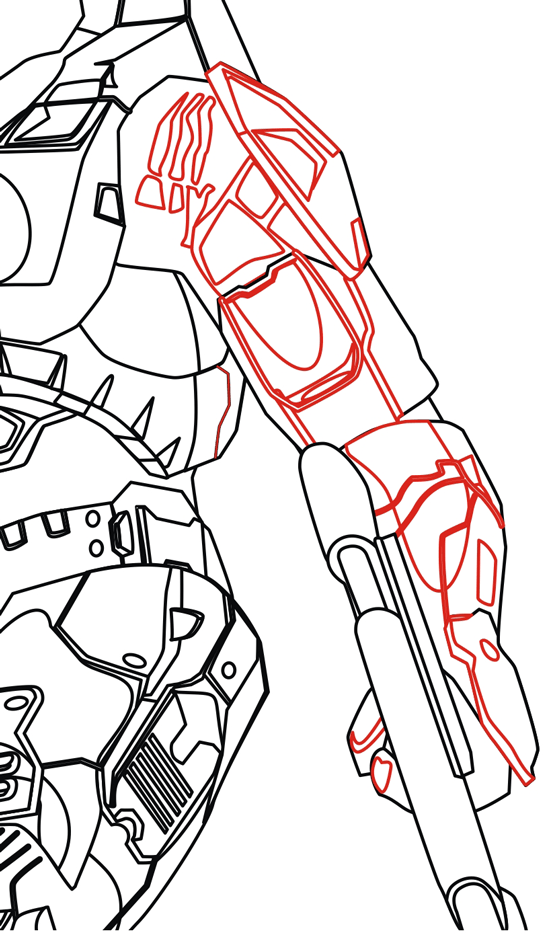 How to Draw Master Chief from Halo in step by step drawing Tutorial Page 2 of 2 How to Draw