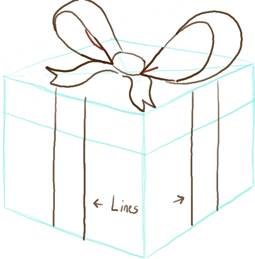 How to Draw a Wrapped Gift or Present with Ribbon and Bow How to Draw