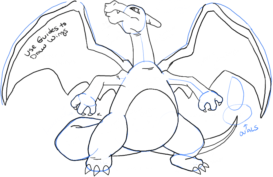 How to Draw Charizard from Pokemon with Easy Steps How How to Draw Charizard from Pokemon with Easy Steps How