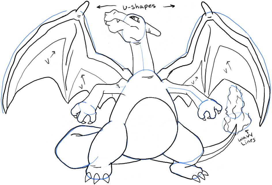 How to Draw Charizard from Pokemon with Easy Steps How How to Draw Charizard from Pokemon with Easy Steps How