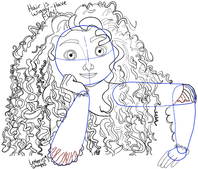 How to Draw Merida from Brave Step by Step Drawing Tutorial How to