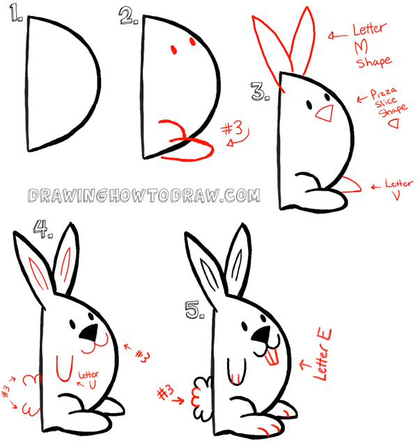 Big Guide to Drawing Cartoon Bunny Rabbits with Basic