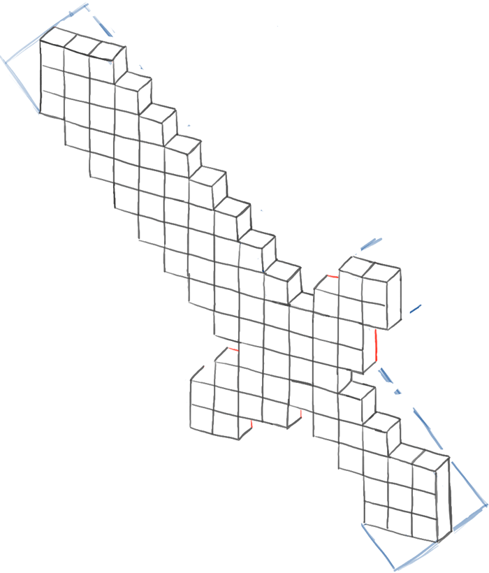 How to Draw Minecraft Swords and Diamond Swords in Steps How to