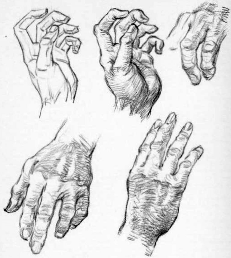 How to Draw Aging Faces and Hands and Where to Draw Wrinkles on the