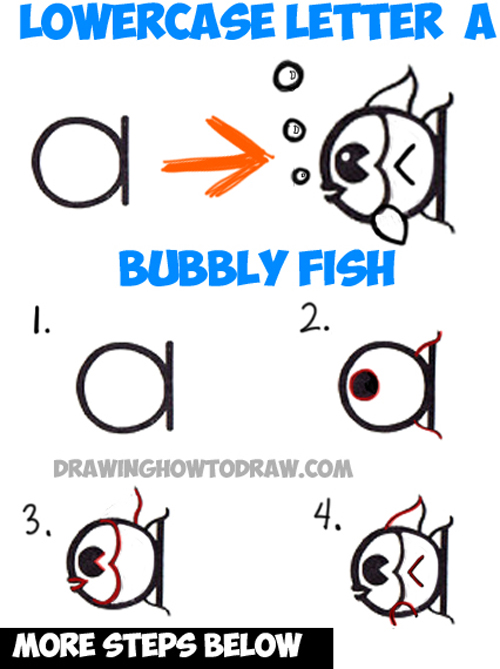 Check spelling or type a new query. How to Draw a Cute Cartoon Fish from a Lowercase Letter a ...