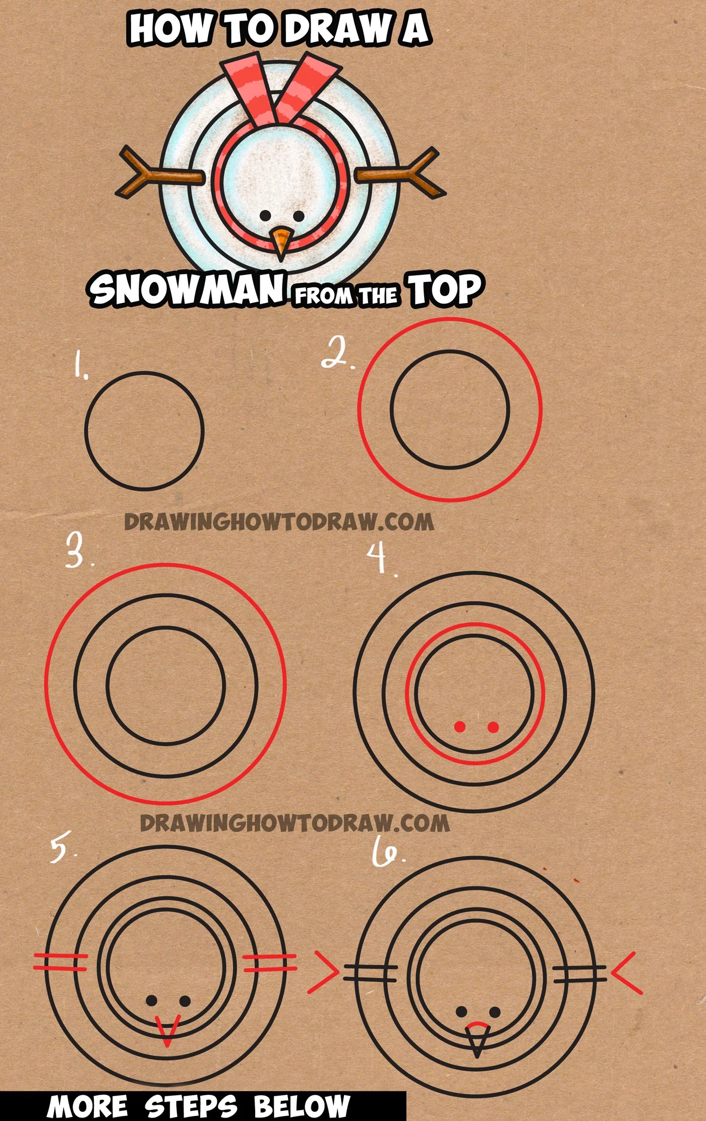 Although they are pretty basic and easy to draw, you're only limited by your own imagination. How to Draw a Snowman from Above - Easy Step by Step ...