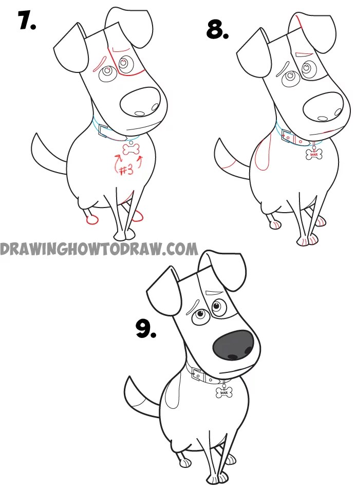 How to Draw Max from The Secret Life of Pets Easy Step by Step Drawing Tutorial How to Draw