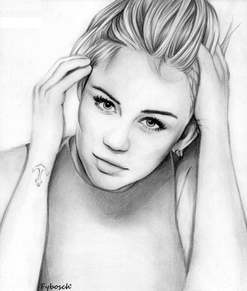 Miley Cyrus Drawing Miley Cyrus Portrait Deviantart Dekorisori
