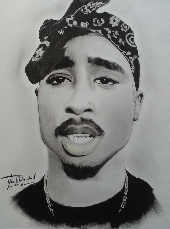 2pac Drawing, Pencil, Sketch, Colorful, Realistic Art Images Drawing Skill