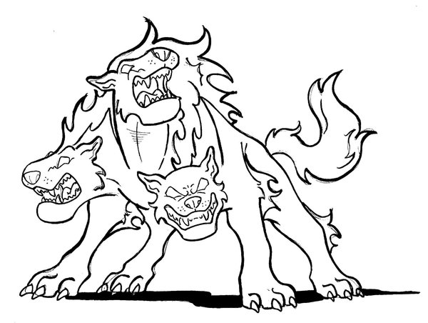 Cerberus Drawing Beautiful Image Drawing Skill