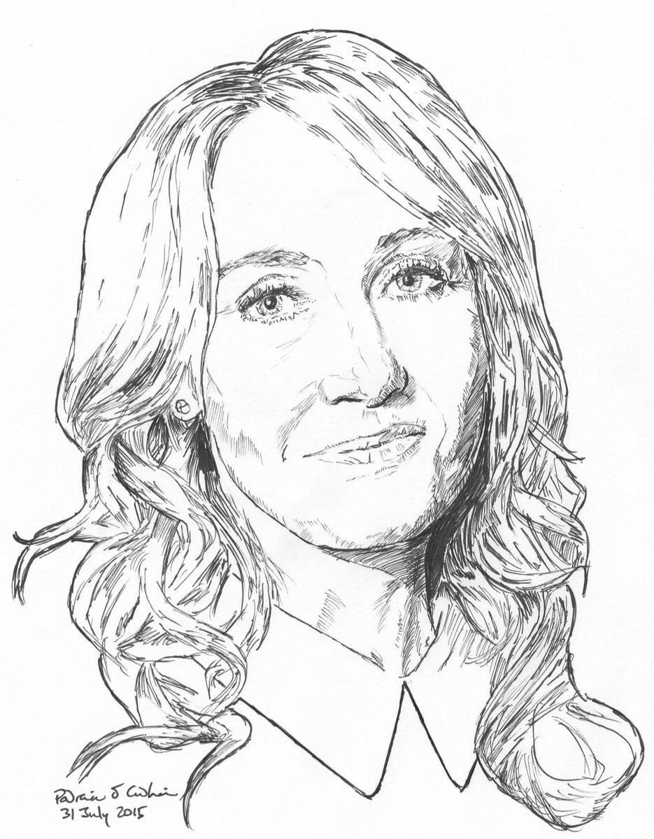 J K Rowling Drawing, Pencil, Sketch, Colorful, Realistic Art Images Drawing Skill