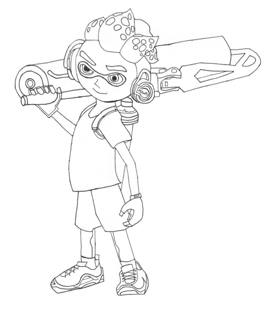 Splatoon Drawing, Pencil, Sketch, Colorful, Realistic Art Images