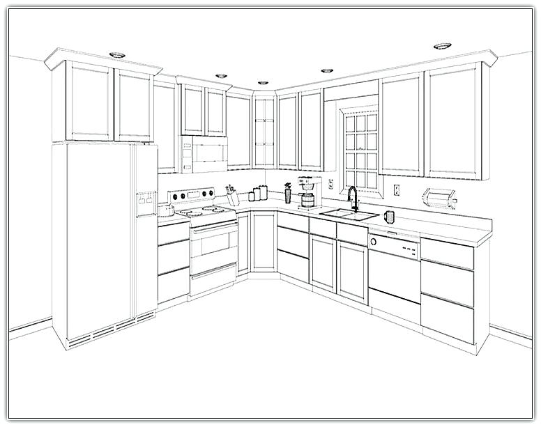 Kitchen Drawing Beautiful Image Drawing Skill